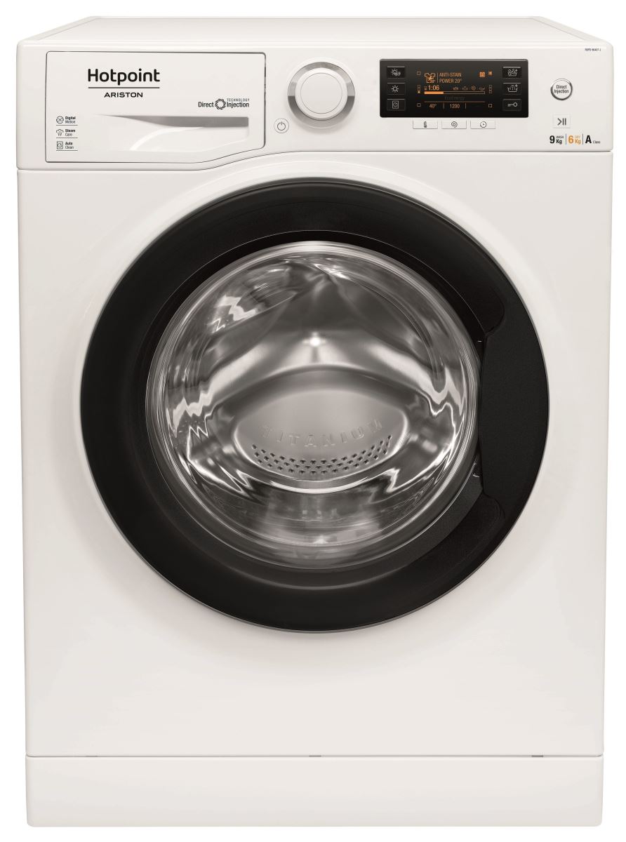 Hotpoint Ariston Masina de spalat rufe cu uscator RDPD 96407 JD EU, 9/6 kg, 1400 RPM, Clasa A, Alb