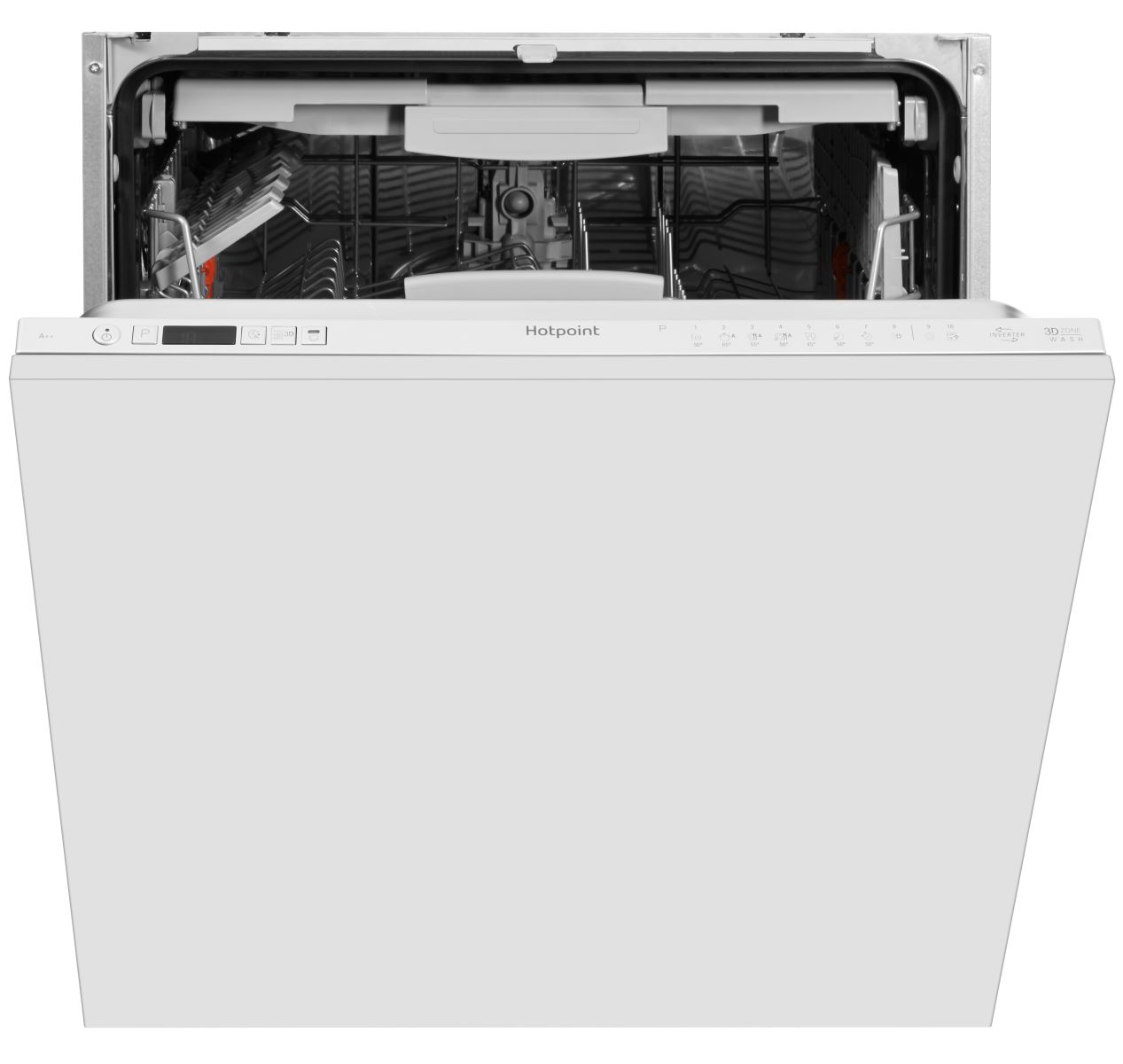 Hotpoint Ariston Masina de spalat vase complet incorporabila Hotpoint HIO 3T223 WGF E, 14 seturi, Clasa A++, Inverter, 60 cm