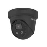 Camera supraveghere Hikvision IP turret DS-2CD2346G2-ISU/SL(2.8mm)(C) (black), 4MP, culoare neagra, Acusens - filtrarea alarmelor false dupa corpul uman si masini, alarma vizuala(lumina stroboscopica) si alarma audio pentru avertizarea intrusilor, audio bidirectional, low-light performance powered