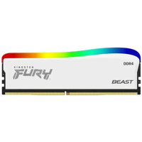 Memorie RAM Kingston Fury Beast White, DIMM, DDR4, 16GB, CL16, RGB, 3200MHz