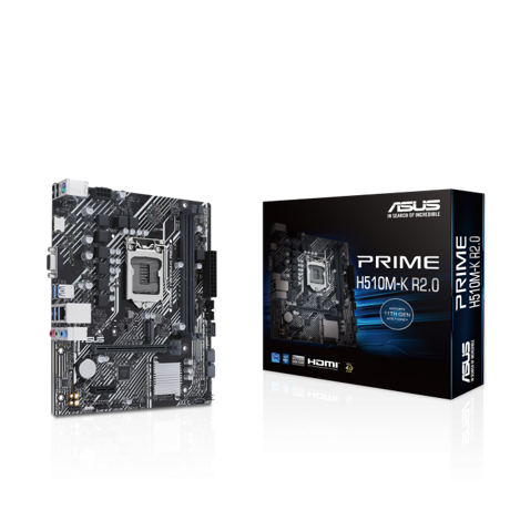Placa de baza Asus PRIME H510M-K R2.0 LGA1700, 2x DDR4, 1x VGA, 1x HDMI, 2x PCIe x16, 1x PCIe x1, 1x M.2, 4x SATA 6Gbps, mATX
