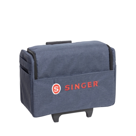 Singer Roller Bag, PVC/Poliester, mâner retractabil, se potrivește cu toate mașinile de cusut Singer și masinilor de surfilat