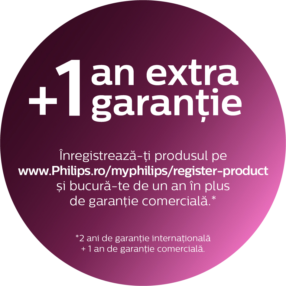 3 ani garantie Philips