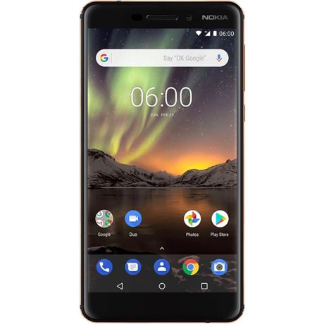Telefon mobil NOKIA 6.1 Dual Sim 2018 Copper Black, 5.5", RAM 3GB, Stocare 32GB
