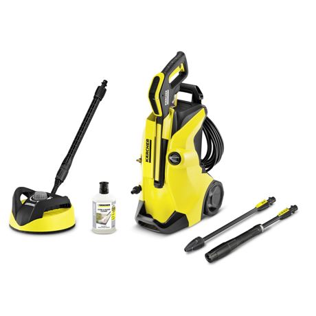 Curatitor cu apa sub presiune Karcher K 4 Full Control Home 13240030, 1800 W, 130 bari, Sistem Quick Connect, Jet Vario Power, Plug’n’ Clean, Home kit, Negru/Galben