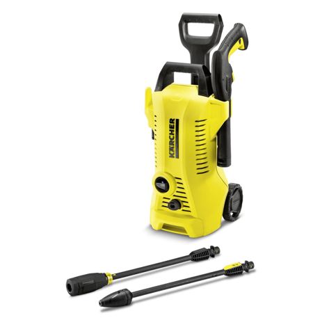 Curatitor cu apa sub presiune Karcher K 2 Full Control 16734000, 1400 W, 110 bari, Sistem Quick Connect, Jet Vario Power, Furtun integrat pentru absorbtie detergent, Pistol de presiune ridicata G 120 Q, Negru/Galben