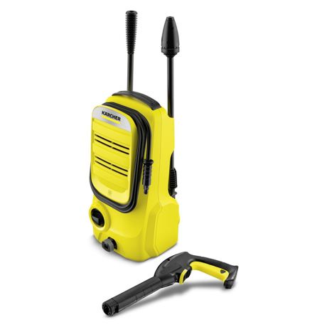 Curatitor cu apa sub presiune Karcher K 2 Compact 16735000, 1400 W, 110 bari, Sistem Quick Connect, Lance, Pistol de presiune ridicata G 120 Q, Negru/Galben