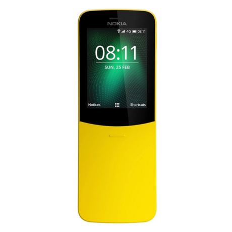 Telefon mobil NOKIA 8110 Dual Sim, Yellow, 4G, 2.4"