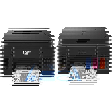 Multifunctional inkjet color CISS Canon PIXMA G2411, A4, Imprimare fara margini, USB Hi-Speed