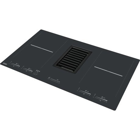 Hota de blat Franke Mythos FMY 839 HI 2.0 Capacitate 695 m3/h (intensiv), Filtru aluminiu, Plita integrata inductie, 4 zone de gatit, Control touch, Latime 79.5 cm, Negru 340.0597.249