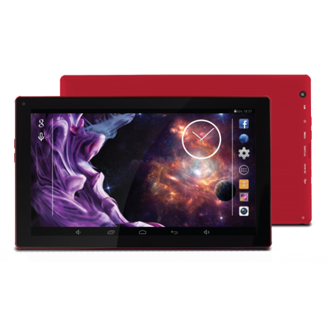 Tableta eSTAR Grand HD, Quad-Core 1.2GHz, HD 10.1", 1GB RAM, 8GB Flash, 2MP, Wi-Fi, Android (Rosu)