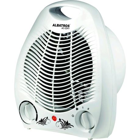 Aeroterma Albatros AC-22A1, 2000 W, 2 trepte de putere, Termostat reglabil, Indicator de funcţionare, Carcasă termorezistentă, Alb