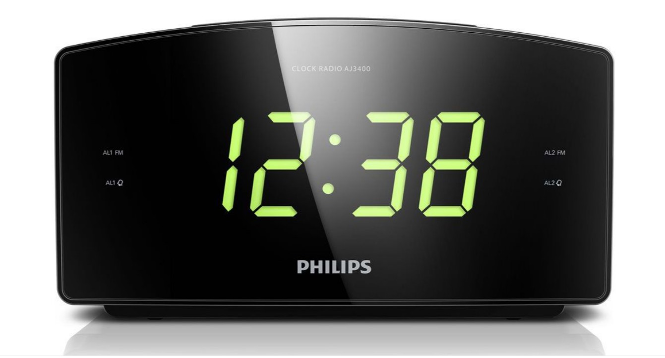 Radio cu ceas Philips AJ3400/12, Negru