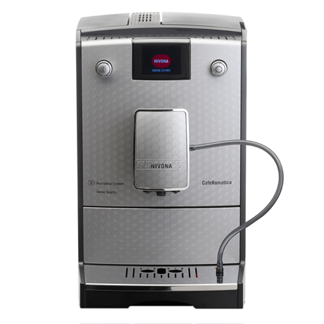 Espressor automat Nivona CafeRomatica 768, 15 bari, 2.2 L, Colour TFT display, Sistem AROMATICA, Silver/Negru