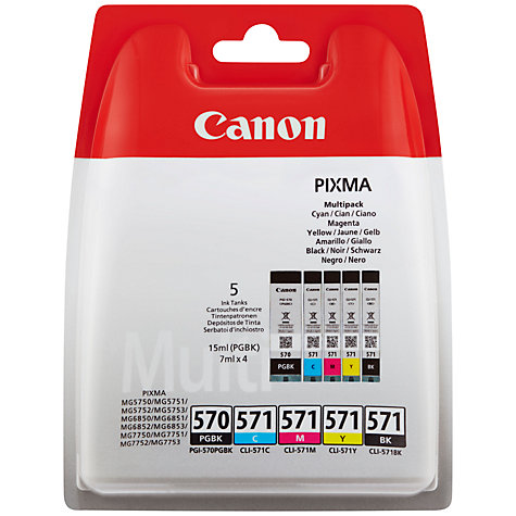Cartus cerneala Canon CLI-570MULTI, multipack (cyan,magenta,yellow,pigment si photo Black)