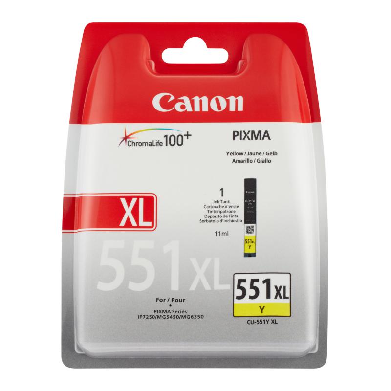  Cartus cerneala Canon CLI-551XL, yellow, capacitate 11ml