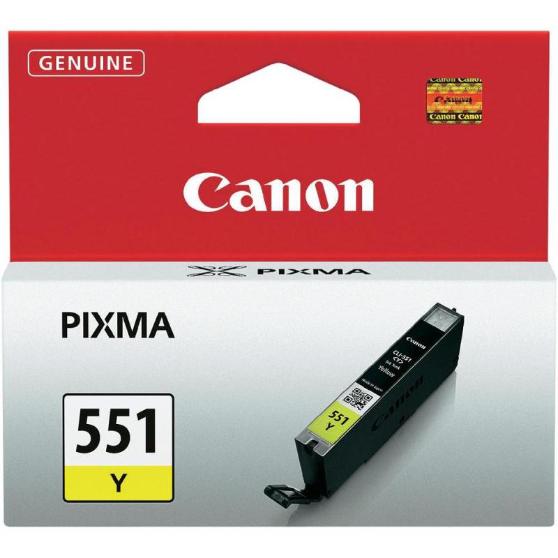 Cartus cerneala Canon CLI-551Y, yellow, capacitate 7ml
