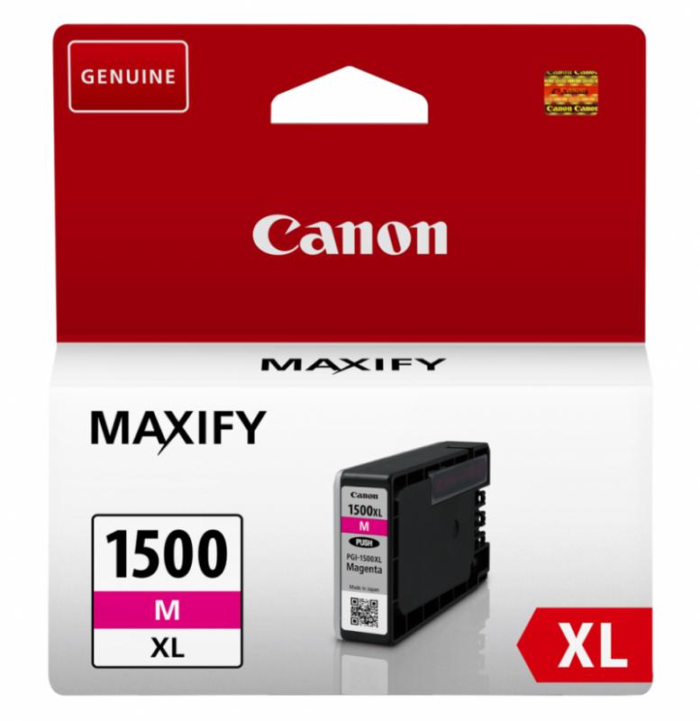 Cartus cerneala Canon PGI1500XLM, magenta, Dual Resistant High Density, capacitate 12ml