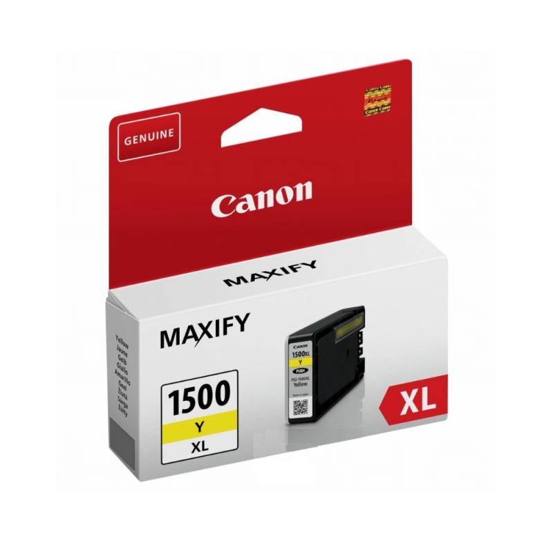  Cartus cerneala Canon PGI1500XLY, yellow, Dual Resistant High Density, capacitate 12ml
