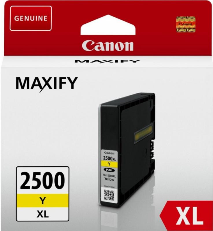 Cartus cerneala Canon PGI2500XLY, yellow, Dual Resistant High Density, capacitate 19.3ml
