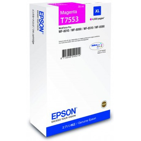 Cartus cerneala Epson T75534, magenta 4000 pagini, pentru WF-8590DWF, WF-8090DW, WF-8510DWF, WF-8010DW