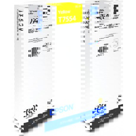 Cartus cerneala Epson T75544, yellow, 4000 pagini, pentru WF-8590DWF, WF-8090DW, WF-8510DWF, WF-8010DW