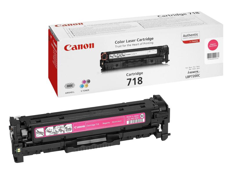  Toner Canon CRG718M, magenta, capacitate 2900 pagini