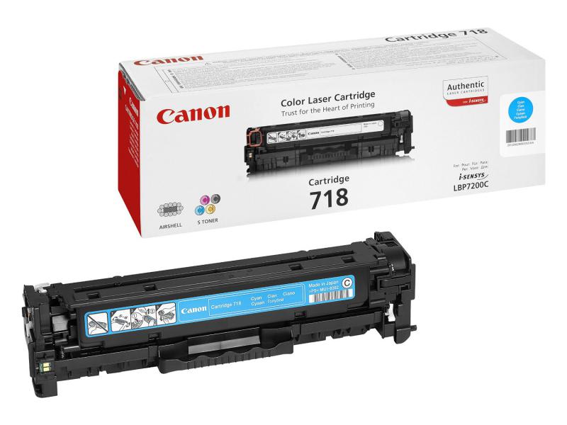  Toner Canon CRG718C, cyan, capacitate 2900 pagini