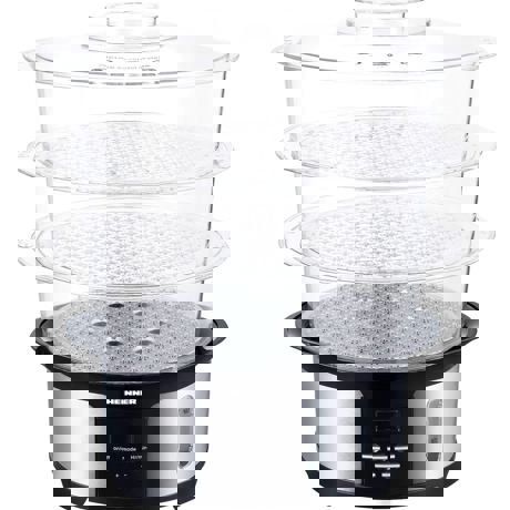 Aparat de gatit cu aburi Heinner Master Collection HSA-1000XMC, 1000 W, 12 L, Argintiu/Negru