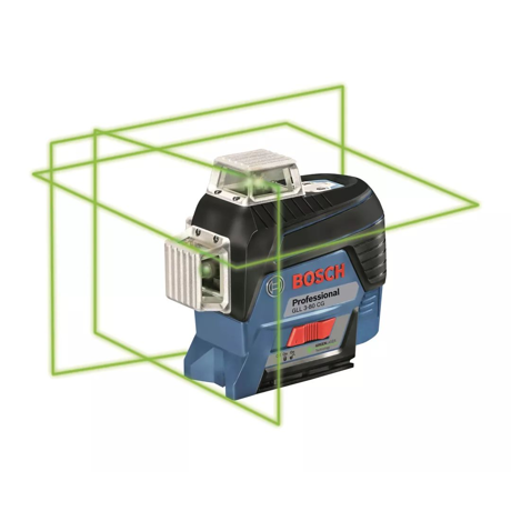 Nivelă laser cu linii Bosch Professional GLL 3-80 CG, 30 m, ± 0,2 mm/m, Diametru domeniu de lucru receptor 120 m, 0601063T00