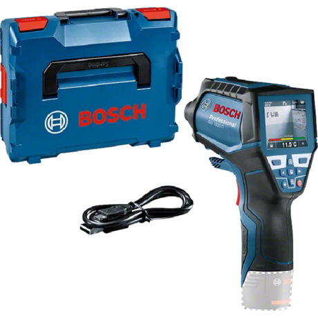Termodetector Bosch Professional GIS 1000 C, 12V, -40 °C - +1000 °C,  0,1 – 5 m, Bluetooth, Display TFT LCD, Valiza, Fara acumulator sau baterii, 0601083308