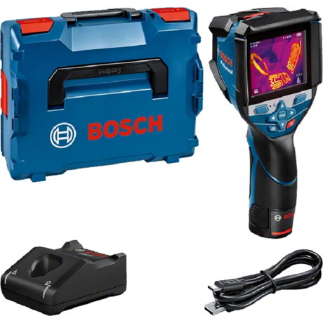 Camera termica Bosch Professional GTC 600 C, 12V, -20 °C - +600 °C,  Wi-Fi, Acumulator, Incarcator, Valiza, 0601083500