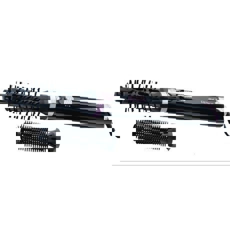 Perie fixa cu aer cald Remington Style & Curl AS404, 400W, 2 trepte de temperatura, 2 accesorii, Negru