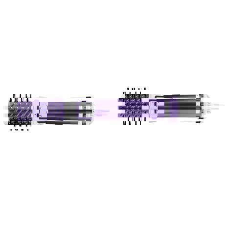 Perie rotativa Rowenta Brush Activ' Volume&Shine 2 CF9530F0, 1000W, 2 trepte de temperatura si viteza, ionizare, 2 perii, invelis ceramic, Mov