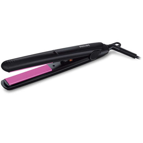 Placa de intins parul Philips Selfie HP8302/00, Placi ceramice, 210°C, Negru/Roz