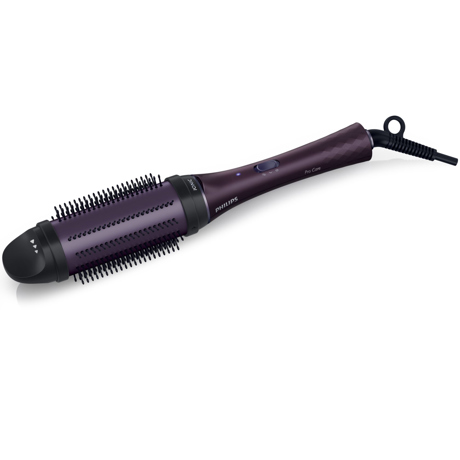 Perie termica Philips ProCare HP8634/00, Ionizare, Negru/Mov