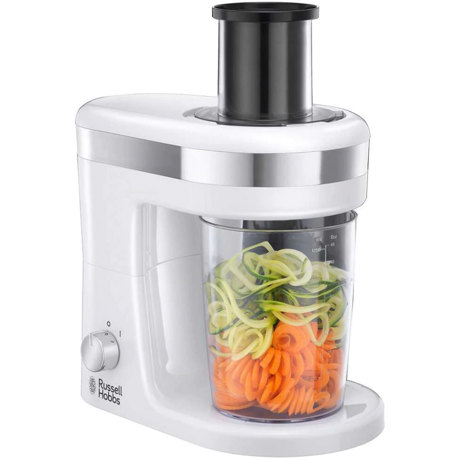 Feliator spiralat electric Russell Hobbs Ultimate Spiralizer 23810-56, 300 W, 1.3 L, 3 lame diferite, Alb