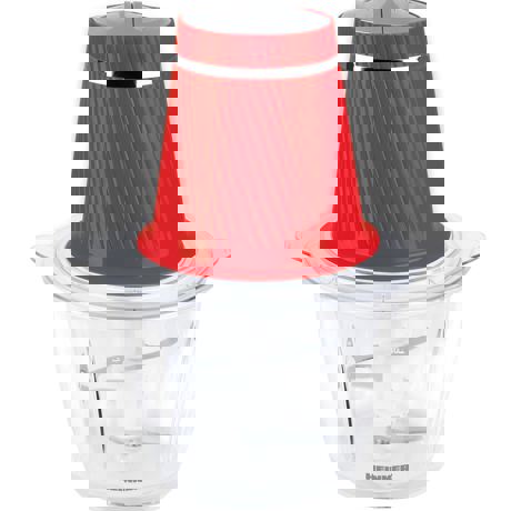 Tocator Heinner HMC-300RD, 300W, 2 cutite inox, Bol sticla 1.2 L, 2 Viteze, Rosu