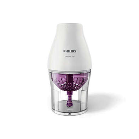 Aparat de maruntit Philips OnionChef HR2505/00, 500 W, 1.1 L, Alb