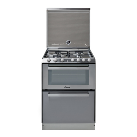 Multifunctional Candy Trio – 3 in 1 - TRIO 9501/1X Plita cu 4 arzatoare gaz, cuptor electric 39 l, masina de spalat vase 6 seturi, integrate, Inox