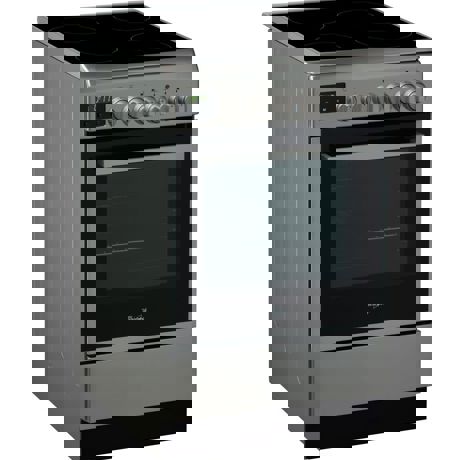 Aragaz Whirlpool ACMT 5533/IX, Electric, 4 zone de gatit, Cuptor 11 functii, Timer, 50 cm, Argintiu