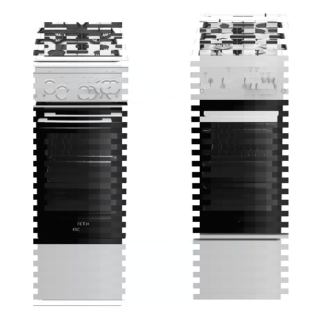 Aragaz Arctic AGM6611DTTL, Gaz, 4 arzatoare, Grill, Rotisor, Timer, 60x60 cm, Alb