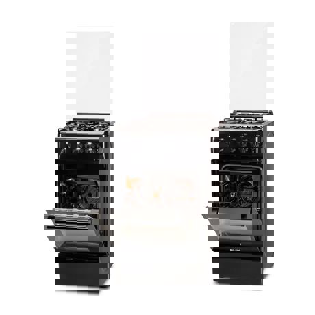 Aragaz LDK 5060 GRAI BLACK RMV LPG, Gaz, 4 arzatoare, Siguranta plita si cuptor, Aprindere electrica, Cuptor 46 L, Grill, Rotisor, 50x60 cm, Negru, ART6143