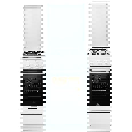 Aragaz Electrolux EKK52550OW, Mixt, 4 Arzatoare gaz, Cuptor electric, 6 functii, Aprindere integrata, Grill, 50x60 cm, Alb