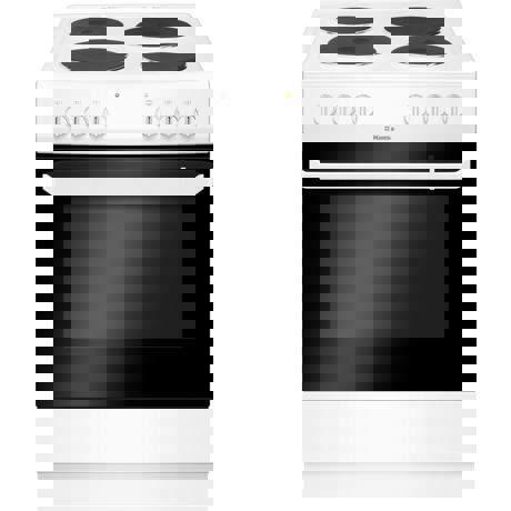 Aragaz Hansa FCEW66069, Electric, 4 zone de gatit, Steam cleaning, 6 functii cuptor, 62 L, 60x60 cm, Alb