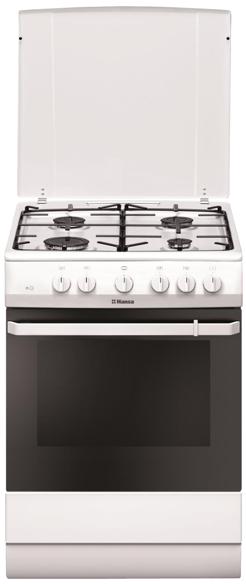 Aragaz Hansa FCGW621009, 4 Arzatoare gaz, Aprindere electrica plita, Supergrill, 60x60 cm, Alb