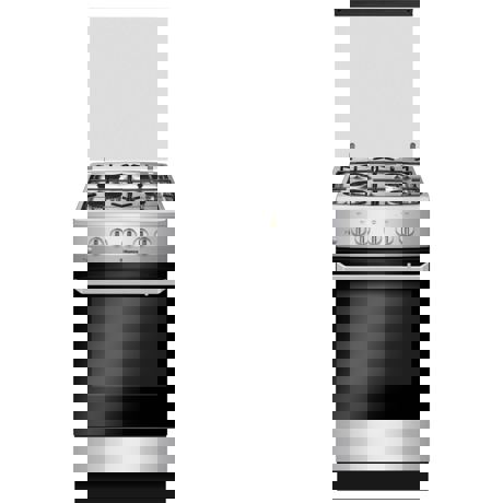 Aragaz Hansa FCGX520209, Gaz, 4 Arzatoare, Grill electric, 50x60 cm, Inox