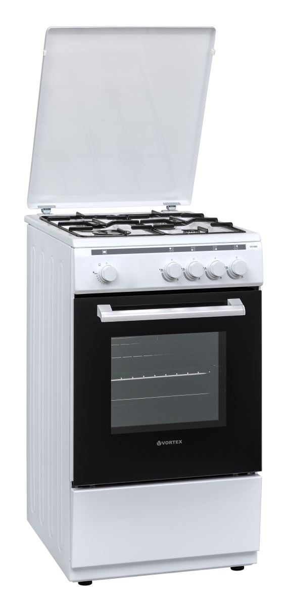 Aragaz Vortex VO1800, Gaz, 4 arzatoare, 52 L, 50 cm, Alb