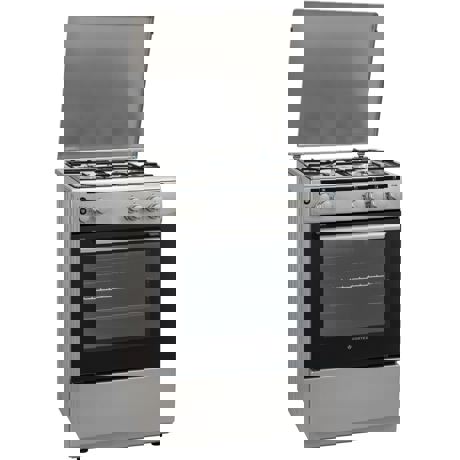 Aragaz Vortex VO1802, Gaz, 4 arzatoare, 65 L, 60 cm, Inox