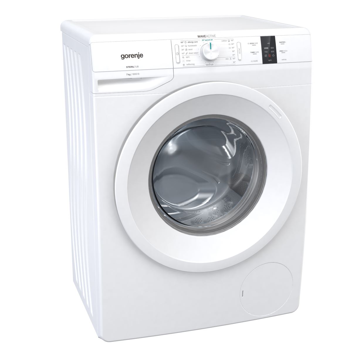 Masina de spalat rufe Gorenje WP70S3, WAVEACTIVE, 7 kg, 1000 rpm, Afisaj digital, Slim, Alb